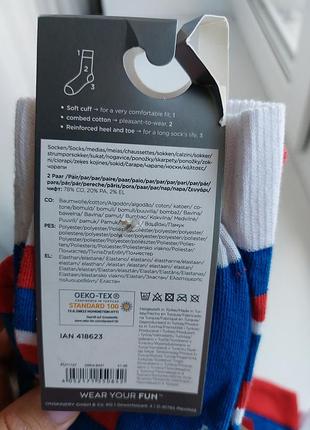 Комплект брендовые высокие носки 2 пары ничевина fun socks5 фото