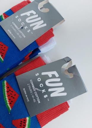 Комплект брендовые высокие носки 2 пары ничевина fun socks3 фото