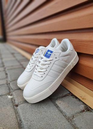 Кроссовки женские подростковые adidas samba beige