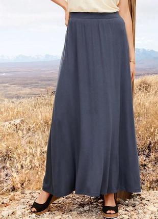 Длинная юбка макси трикотажная из вискозы esmara m, l германия синий