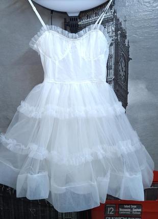 Беленькое милое платье shein размер  xs