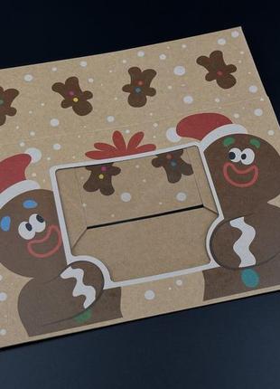 Сборные картонные коробки для подарков. цвет крафт. 22х14.5х7см4 фото