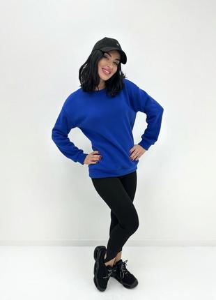 Жіночий теплий базовий світшот на флісі однотонний утеплений