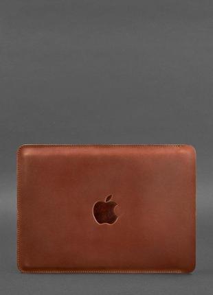 Стильный кожаный чехол для ноутбука macbook 15 pro 15''-16'',чехол для макбук 15 про  из натурал