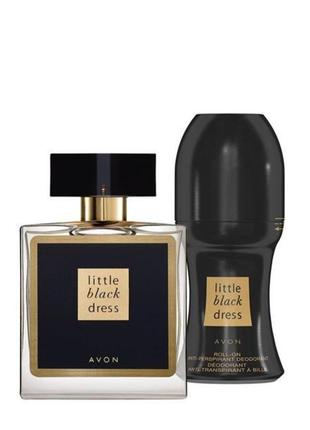 Набір avon парфумна вода  little black dress 30 мл. та кульковий дезодорант