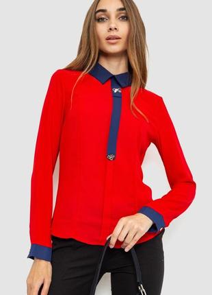Блуза нарядная, цвет красный