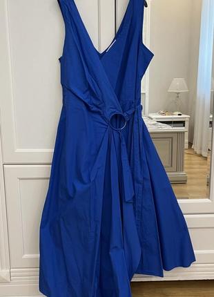Синя бавовняна сукня