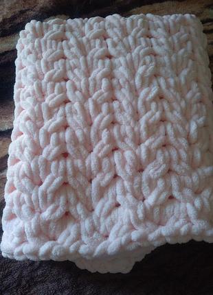 Детский пледик из пуффи пряжи