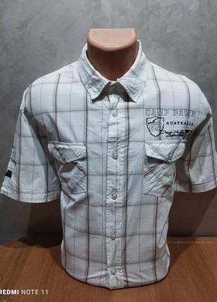 Стильная рубашка с коротким рукавом известного немецкого бренда camp david