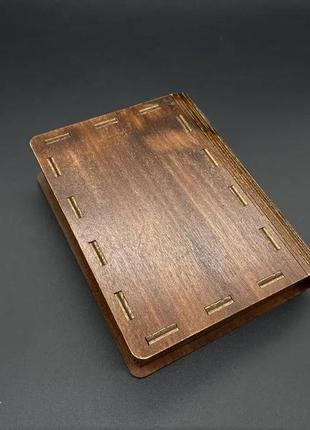 Шкатулка для денег и украшений из фанеры декоративная деревянная цвет яблоня 20х17х6см