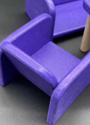 Кукольная мебель для детей ручная работа (фиолетовый цвет) мебель для кукольного домика2 фото