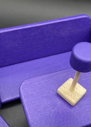 Кукольная мебель для детей ручная работа (фиолетовый цвет) мебель для кукольного домика4 фото
