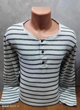 Комфортный хлопковый лонгслив в полоску голландского бренда scotch & soda