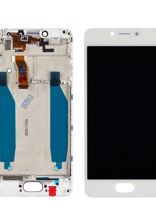 Дисплей для meizu m5c с белым тачскрином и корпусной рамкой