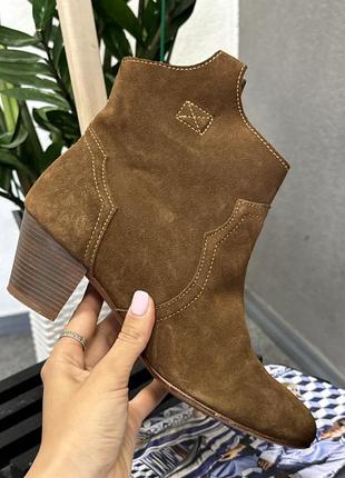 Сапоги, козаки из натуральной замши zara😍