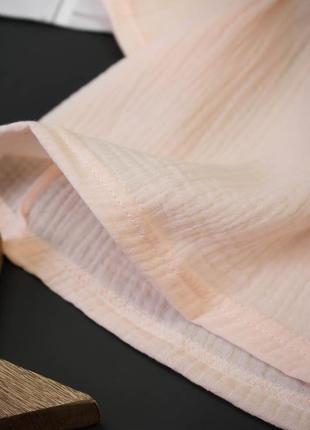Легкий літній комплект із мусліну для дівчат, мусліновий костюм шорти і блуза, муслиновый комплект для жаркого лета8 фото