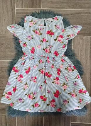 Стильное, полосатое,фирменное платье, платье для девочки 8-9 р-primark