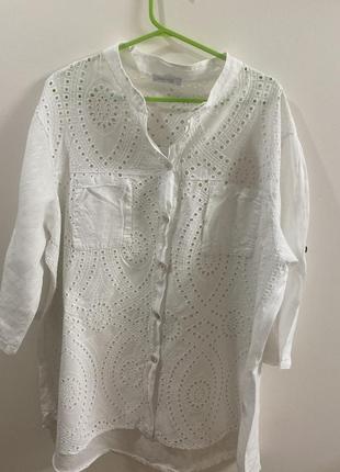 Шикарная блуза о шве. 100% лен, итальялия