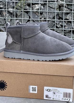 Ugg ultra mini grey lacquer 36