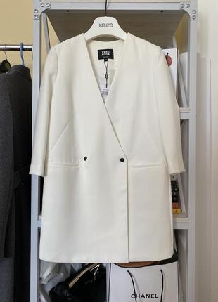 Блейзер оверсайз пиджак жакет белый молочный классический повседневный vero moda