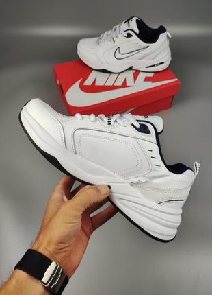 Кроссовки мужские nike air monarch iv white blue4 фото