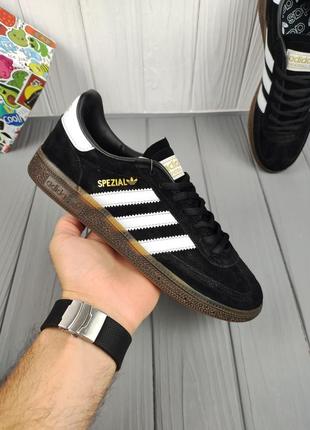 Мужские кроссовки adidas handball spezial black white3 фото