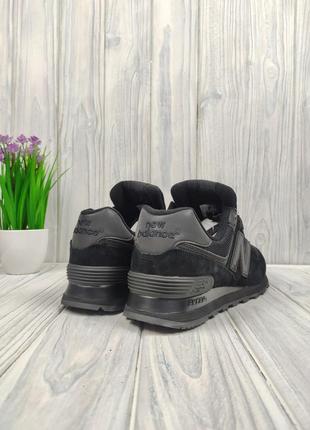 Кроссовки new balance 574 all black9 фото