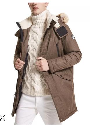 Куртка зима чоловіча michael kors faux fur trim woven parka