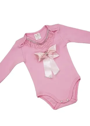 Нарядне боді для дівчинки.  рожевий. туреччина 13907-210