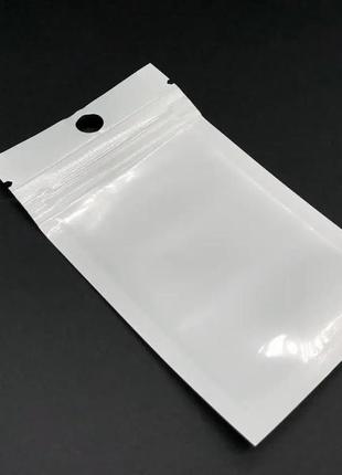 Струна європакети з zip-замком і підвісом 9х12 см. 100шт/уп. біло-прозорі зіп-лок пакет поліпропіленовий2 фото