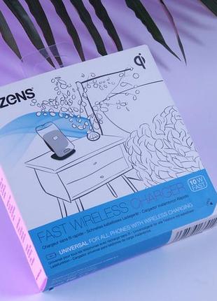 Безпровідна зарядка підставкою zens 10w
