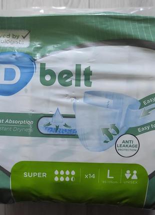 Подгузники для взрослых с поясом id belt super l 14 шт