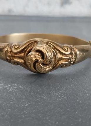 Викторианский антикварный браслет в золотом тоне Англия