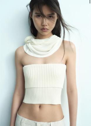 Трендовий топ zara в рубчик