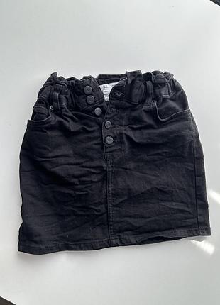 Стильная джинсовая юбка pull&bear, черная
