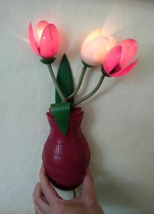 Ночник светильника тюльпаны винтаж ретро ссср