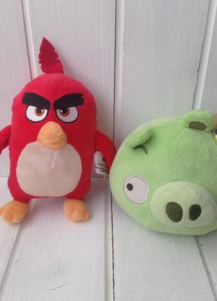 Мягкие игрушки набор птичка свинка angry birds энгри бьордс