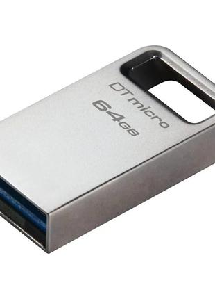 Флеш накопитель usb kingston 64gb dt micro 3.2 (200 мбайт/сек)