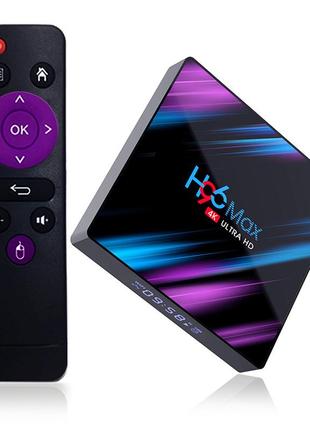 Смарт-приставка tv box h96 max 4/64 gb android 9.0