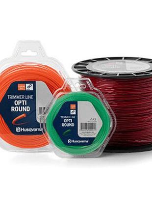 Корд триммерный husqvarna opti round 2,4 мм/240 м donut orange (5976688-22), круг