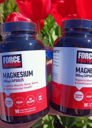 Force factor магній 500 мг 90 рослинних капсул