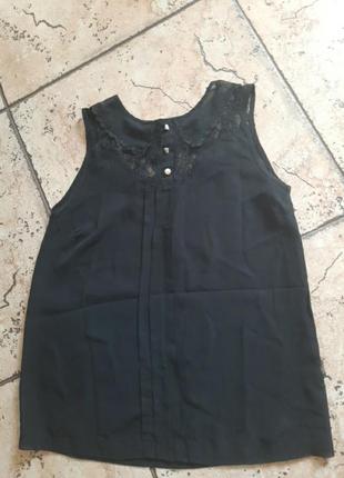 Женская блузка прозрачная черная