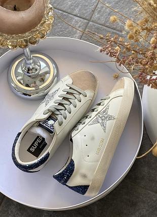 Кеды golden goose серебряная звезда