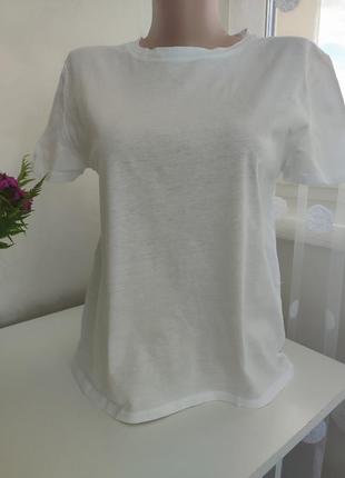 Базовая белая футболка zara