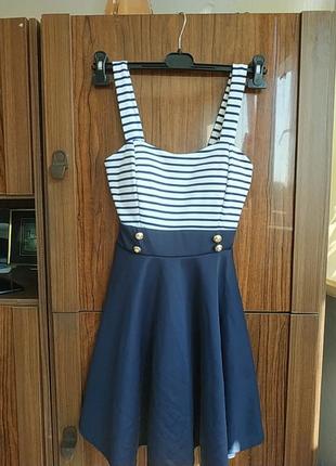 Летнее платье,сарафан на морскую тематику, италия