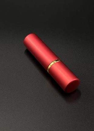 Портативний міні-флакон для парфумів для подорожей. колір червоний. 83х19мм / 5мл1 фото
