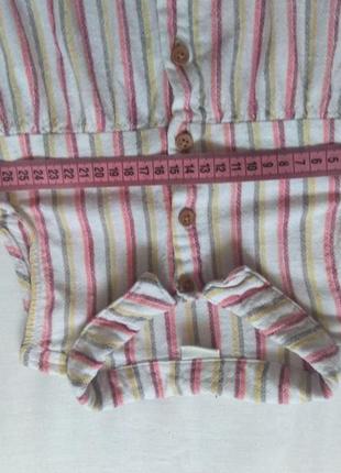 Платье в полоску на лето 70%вискоза 30% лён next 2-3 года 4