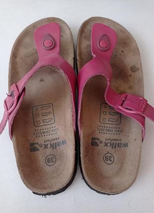 Walkx comfort. кожаные ортопедические шлепанцы 39 размер.