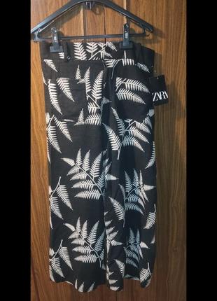 Брюки с вышивкой zara2 фото
