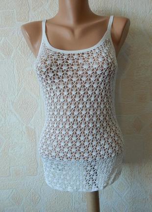 Вискозная вязаная крючком майка